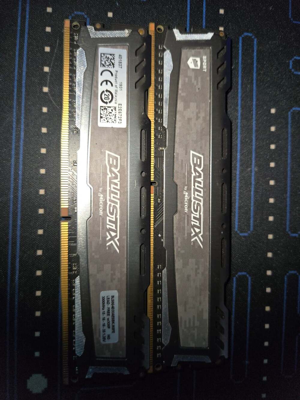 Micron Ballistix 16GB (2 x 8GB) DDR4 3000MHz Desktop Gaming Memory